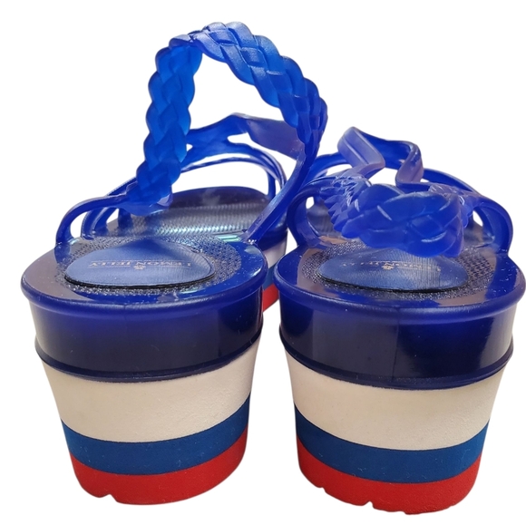Lemon Jelly Red, White, & Blue Platform Sandals. 39 - Picture 7 of 11